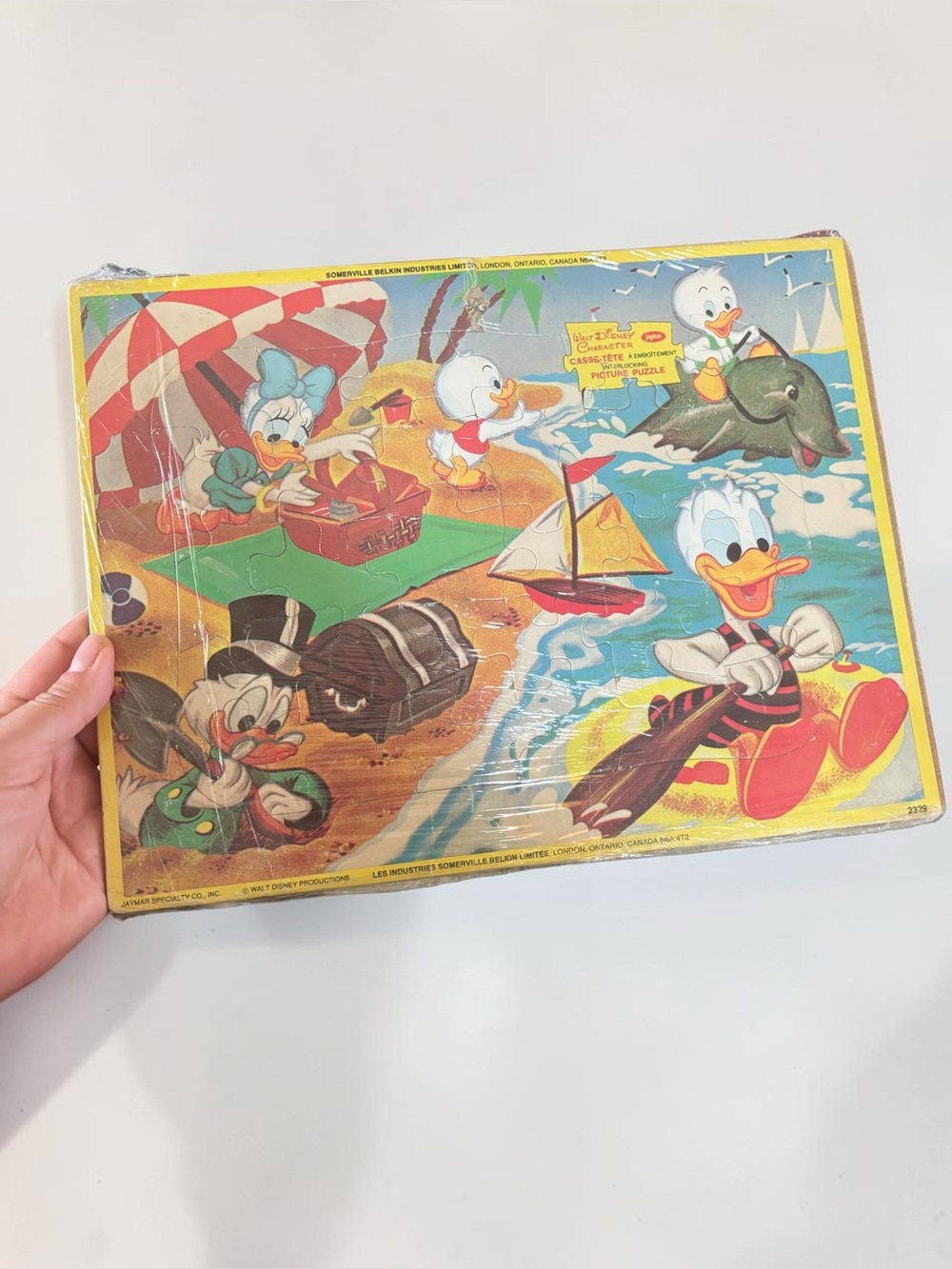 Vintage Disney Donald Duck Jaymar Puzzle #2329 Beach Somerville Belkin Canada
